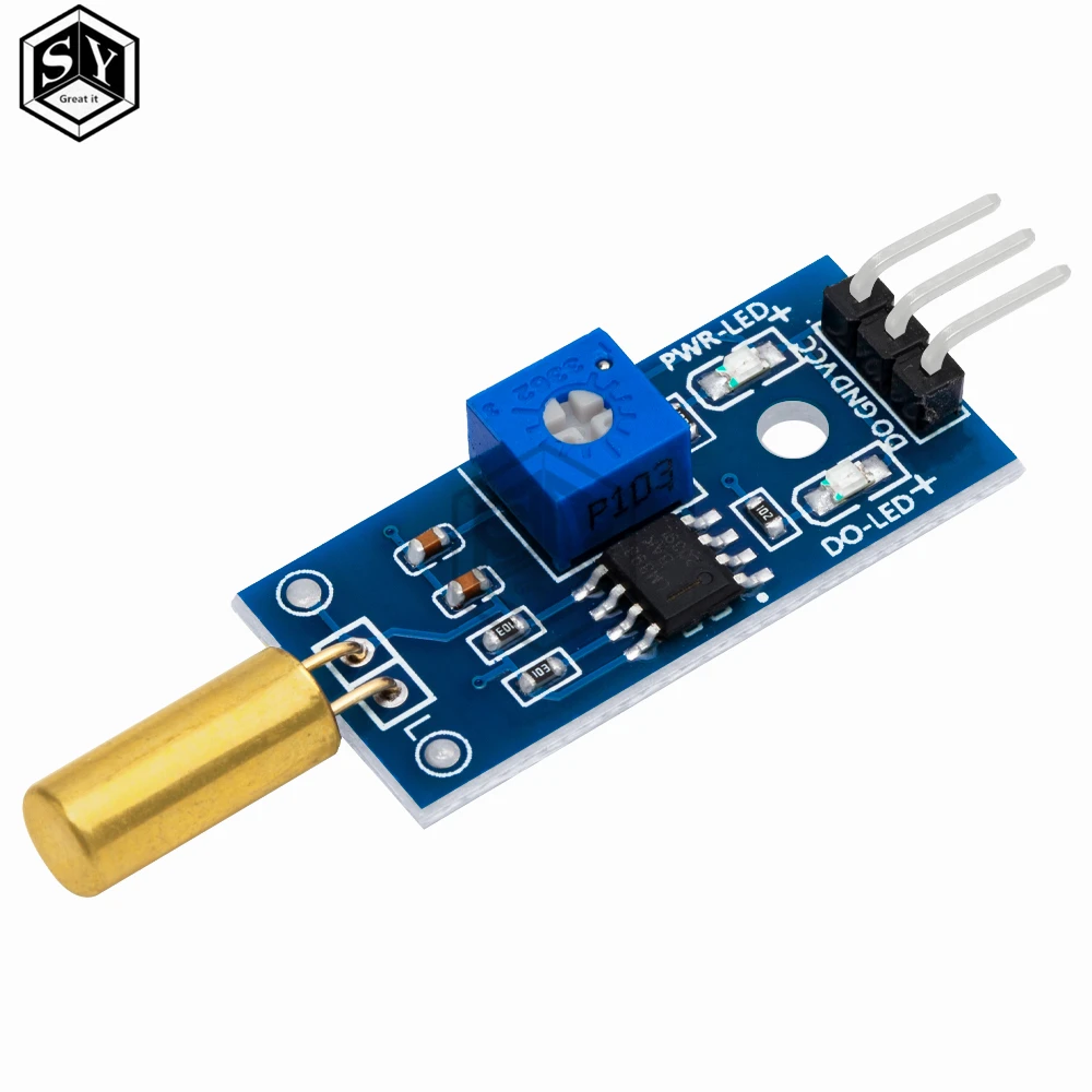 Módulo sensor de ángulo dorado SW520D SW-520D, interruptor de bola, módulo sensor de inclinación