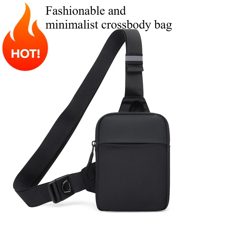

Black Nylon Men's Chest Bag,simple and Trendy Versatile Crossbody Bag,anti Slip,wear-resistant,breathable,comfortable and Casual