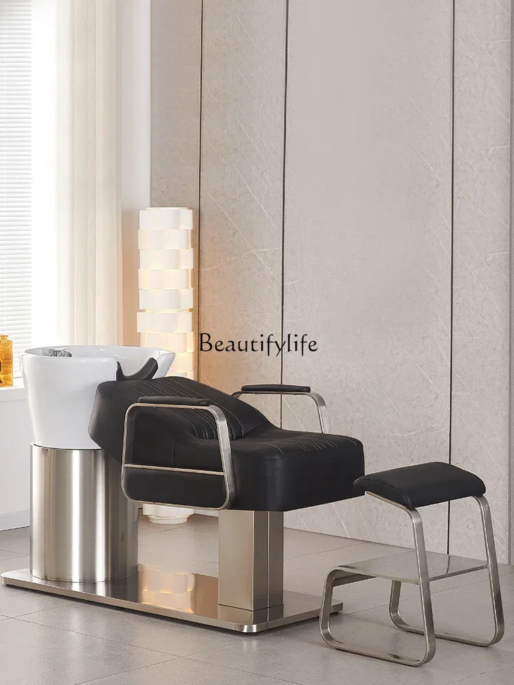 Shampoo Chair Semi-Lying Popular Simple Lying Completely Beauty and Hairdressing Trend Fashion Hair Salon