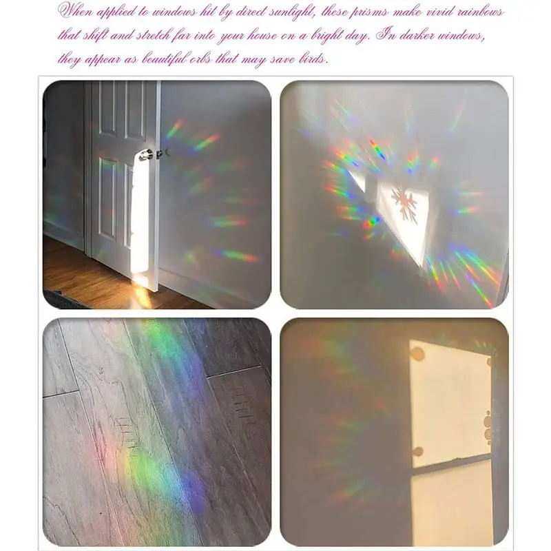 Sun catcher Rainbow Prism Butterfly Static Glass Sticker Colorful Window Sticker PVC Anti-collision Crash Glass Home Decor