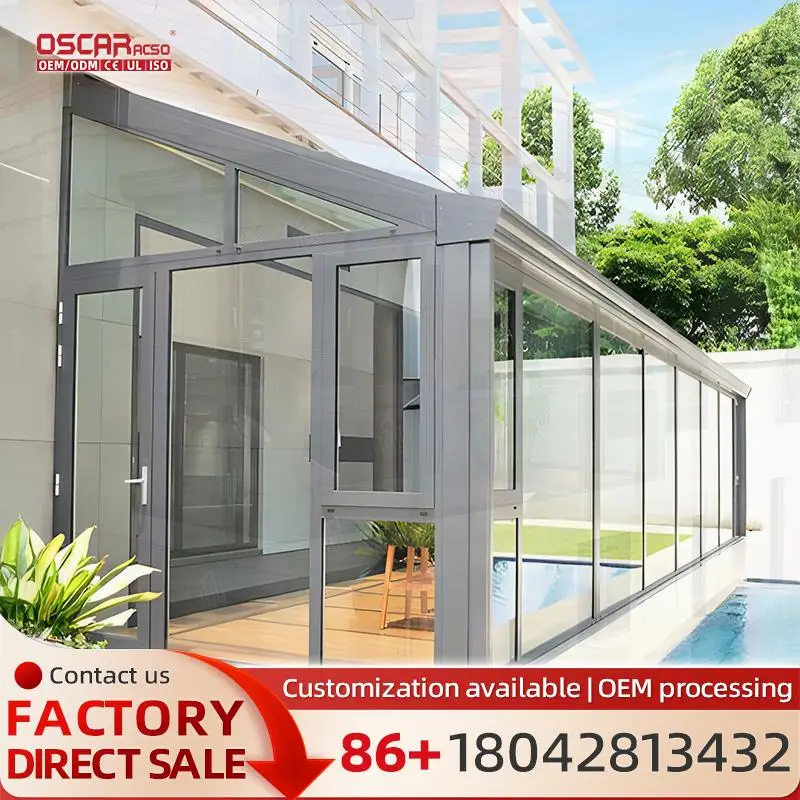 

Outdoor Freestanding Movable Solarium Conservatory Sunrooms Ideal for Beachyard Garden in US sunroom