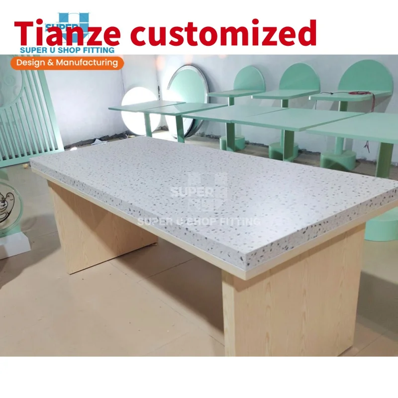 

(customized)Custom 3D Milk Tea Store Design Bespoke Wooden Sweets Coffee Shop Display Friendly Retail Bubble Tea Shop Furniture