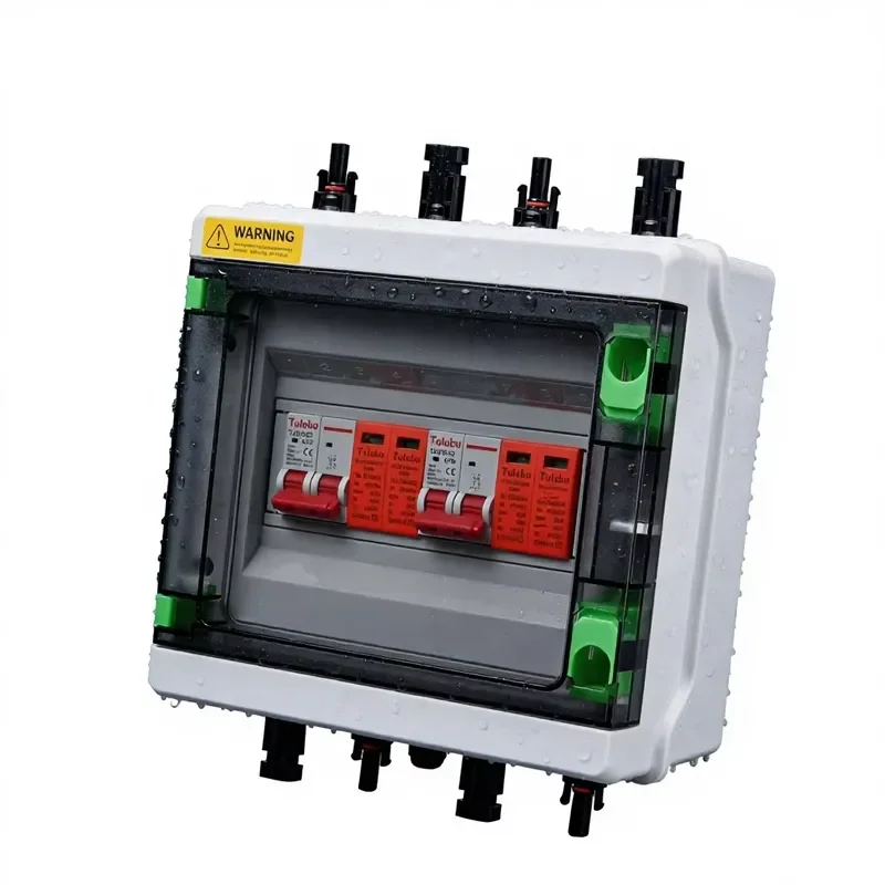 Photovoltaic Combiner Box for Solar PV Systems DC 1000V IP65 Waterproof Plastic Outdoor Distribution Box 40A 25A