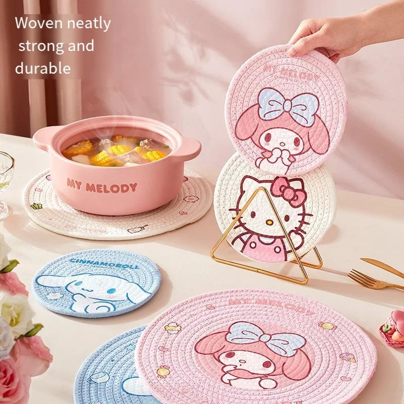 Sanrio Insulated Placemat Household Coaster Heatresistant Bowl Plate High Temperature Resistant Table Mat Anti Scalding Pot Mat