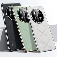 Luxury Plain Leather + Camera Lens Protection Case For Honor X60 Pro X50 Honor Magic 6 Pro Magic6 RSR  Slim Good Texture Cover