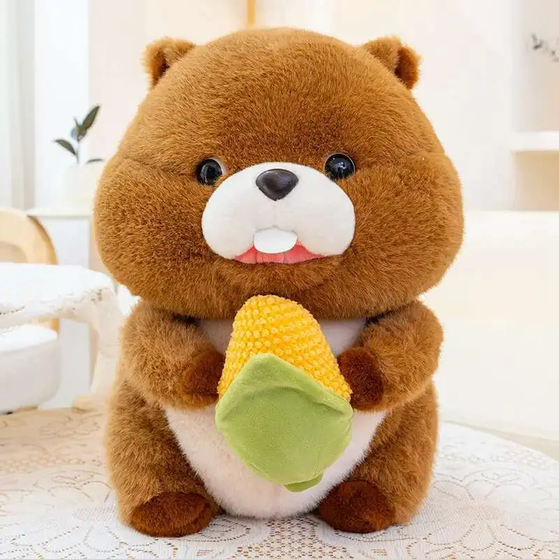 20/30/40Cm Leuke Diligent Groundhog Pluche Pop Marmot Graven Maïs Pluche Super Zacht Comfort Touch gevoel Sierkussen Kid Gift