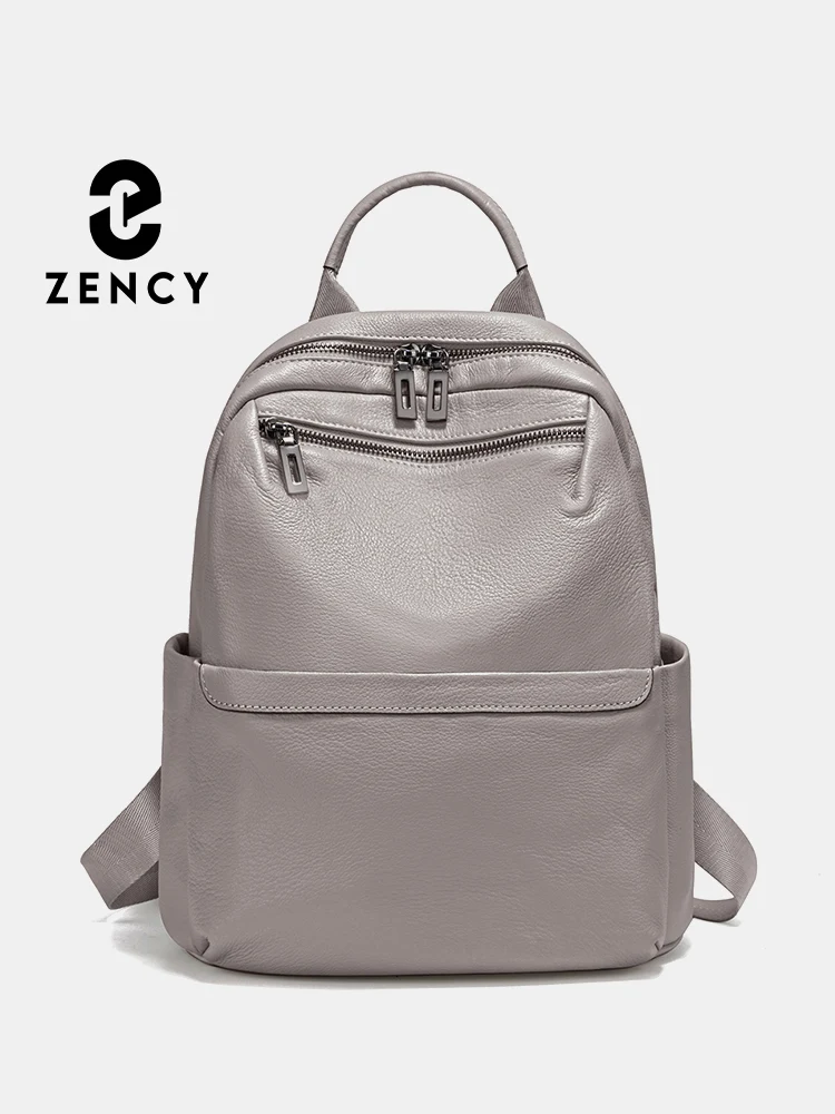 

Zency Soft Genuine Leather Backpack For Women Girls Large Capacity Travel Rucksack Knapsack For Ladies Satchel SchoolBag 2024 Ne