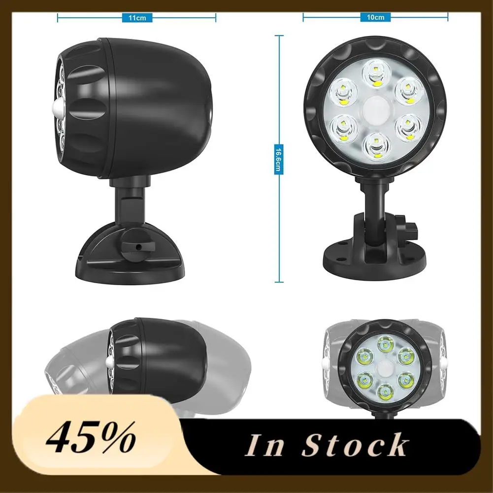 A60Z Luce con sensore di movimento a batteria superiore Luci di movimento a batteria per esterni 6 LED - 6000K On Off automatico Confezione da 2