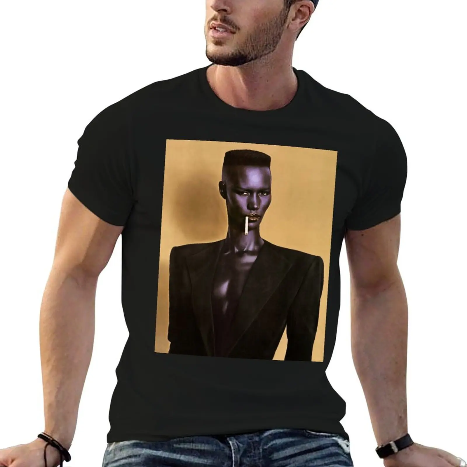 

Grace Jones chanteuse extraordinaire! T-Shirt essential t shirt man tshirt t shirt custom print T-shirt