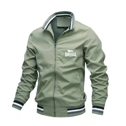 Men's Casual Slim Baseball Jacket Latest Spring Fashion High Quality Jacket LONSDALE Logo Aviator Stand Collar Jacket