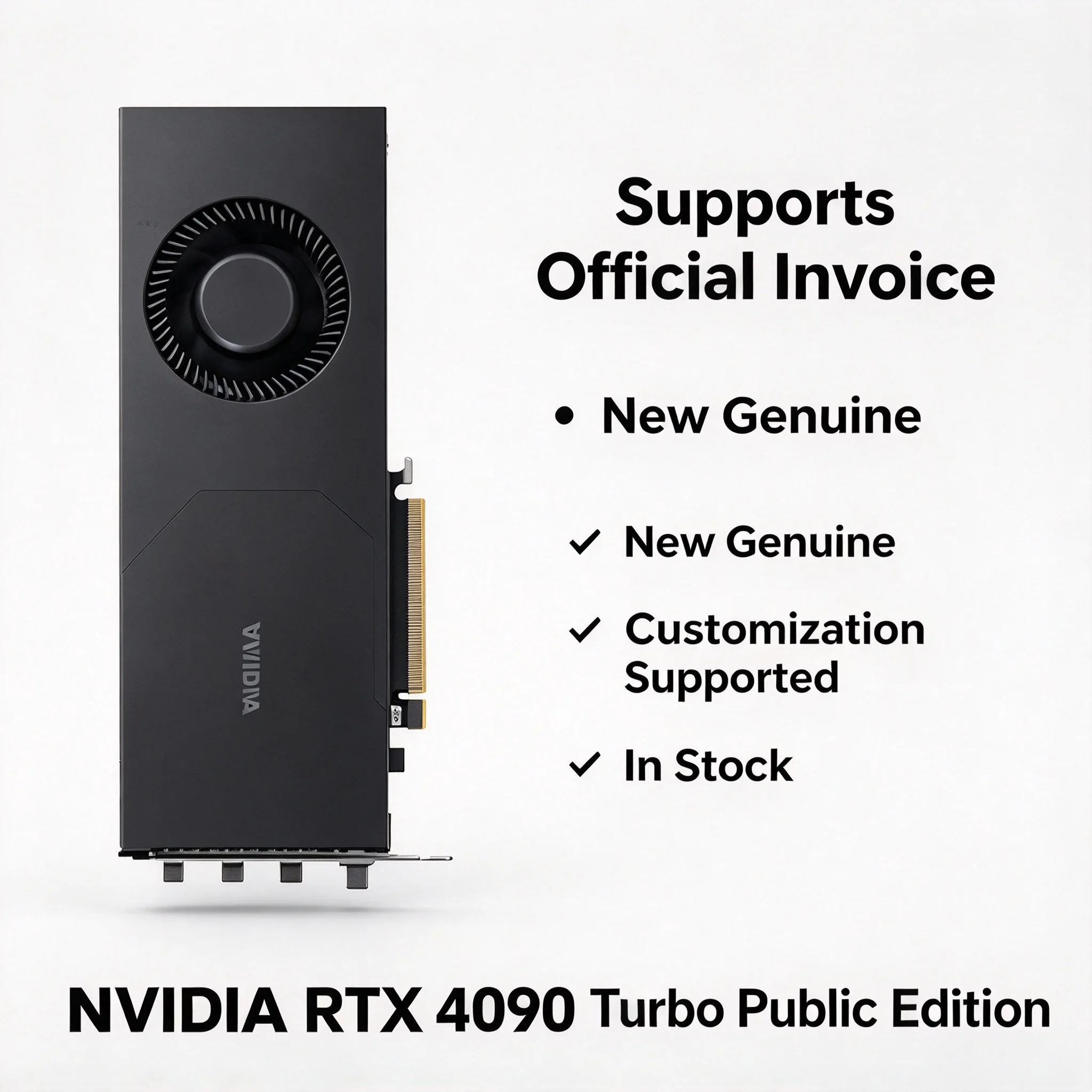 Brand New RTX 4090 Custom Turbo Graphics Card, 24G & 48G Version, High Performance Desktop Gaming GPU
