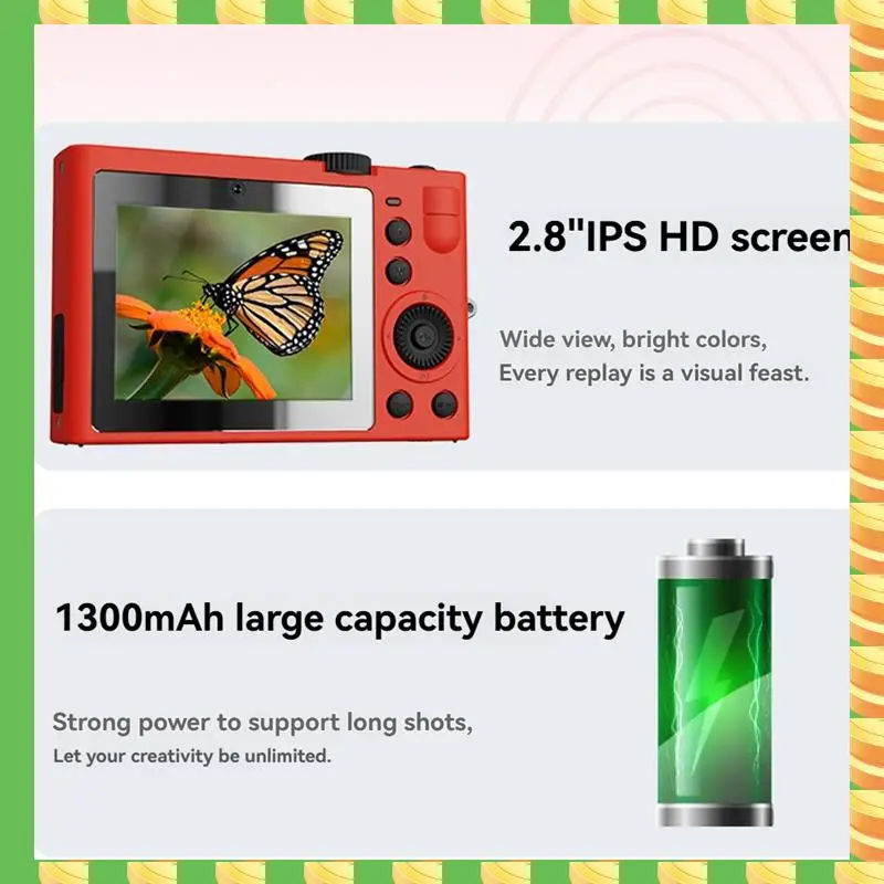 

Цифровая камера AB53 5K для фотографии, передний и задний двойной объектив