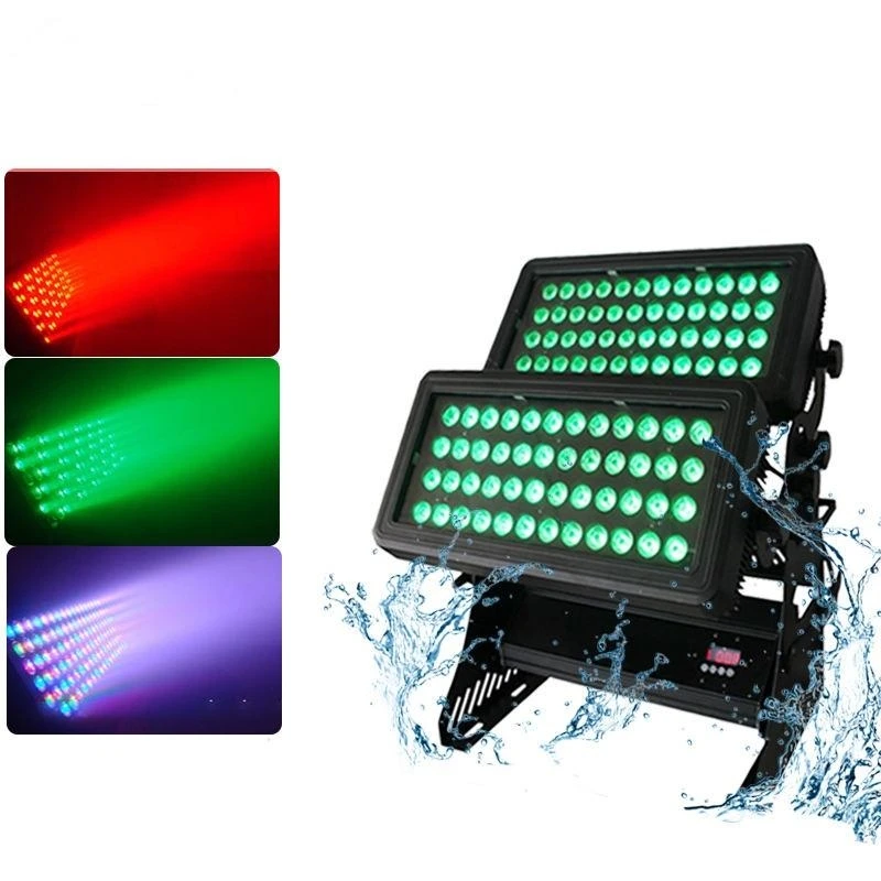 

1 piece Stage Waterproof Outdoor Double-deck city color led flood light 72x10w 4in1 wall washer RGBW city color led lighting