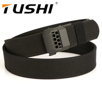 TUSHI Brand Double layered thickened tactical belt men's outdoor nylon 3.8 wide upgraded automatic buckle gun belt