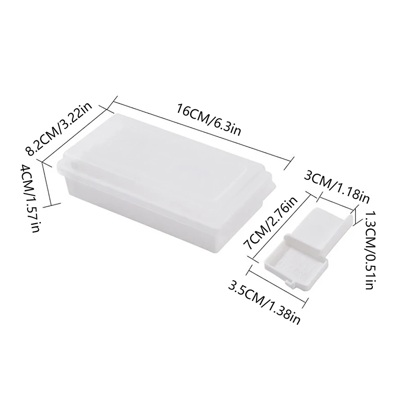 Plastics Butter Storage Box With Dustproof Cover And Cutting Knife Fresh-keeping Can Be Stored In The Refrigerator