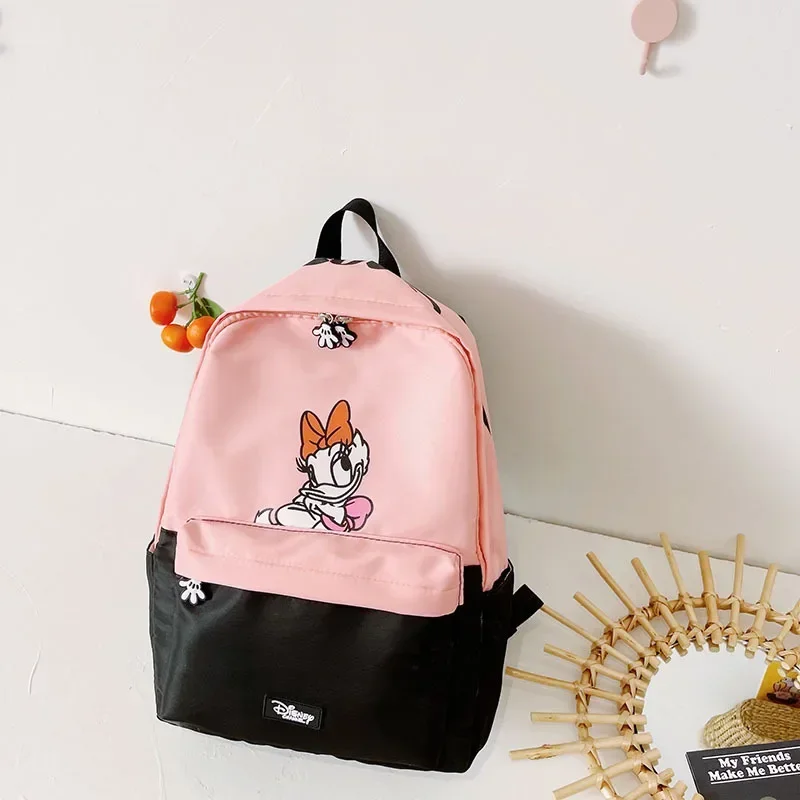 Disney Cartoon impresso mochila para meninos e meninas, pato Donald, jardim de infância bebê saco, saco de estudante, bonito