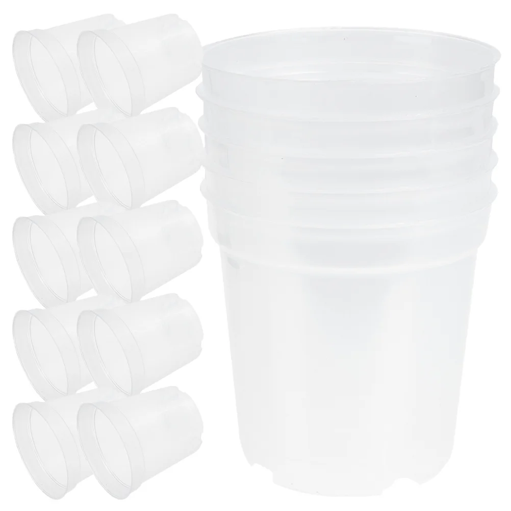 30 Stück Kindergartentöpfe aus Kunststoff mit Entwässerungslöchern für den Innen- und Außenbereich, Gartenpflanzung, Wachstumstöpfe, Blumentöpfe, Heimdekoration, Sukkulenten