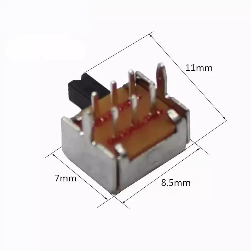 20PCS SK22D07 2P2T 6Pin Handle High 4mm Video Machine VCD DVD Power Toggle Switch 50mA 50V SK22D07VG4 SK-22D07 SS22D07