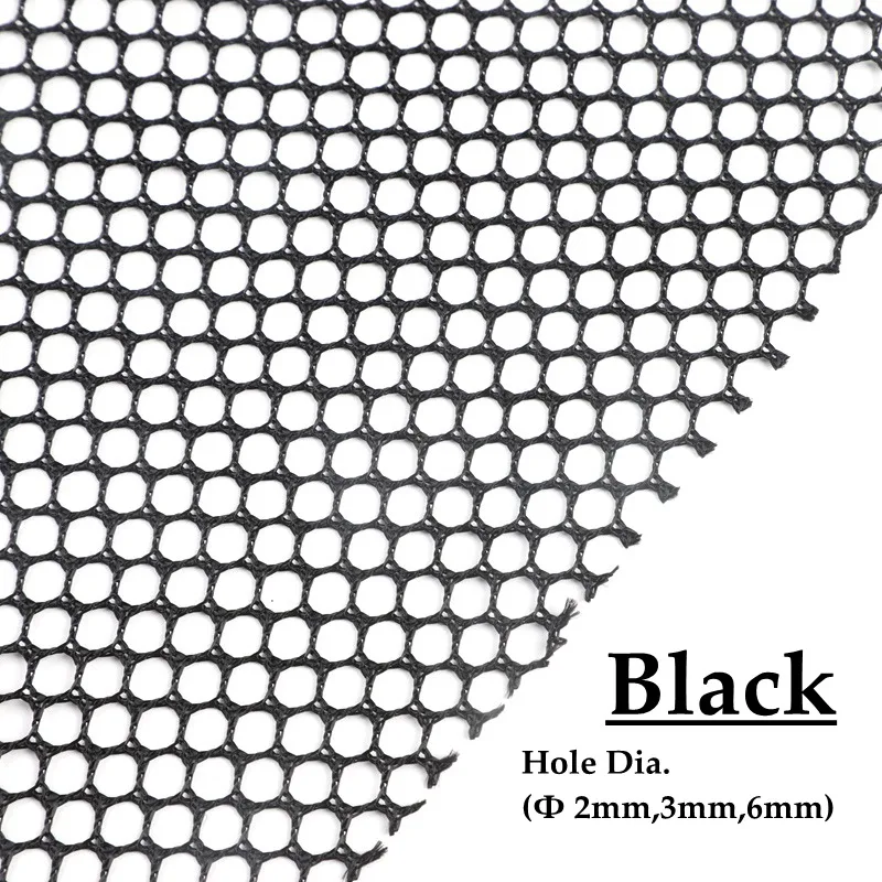 1~7mm Black White Hexagonal Round Hole Nylon Netting Mesh Aquaculture Breeding Fishing Hapa Harper Net