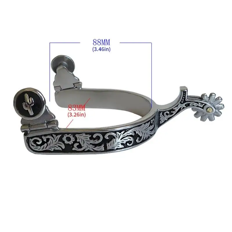 652F حصان من الفولاذ المقاوم للصدأ تحفيز Western Cowboy Horse Spur Horse Boot Decoration للفروسية المسابقة الترفيهية