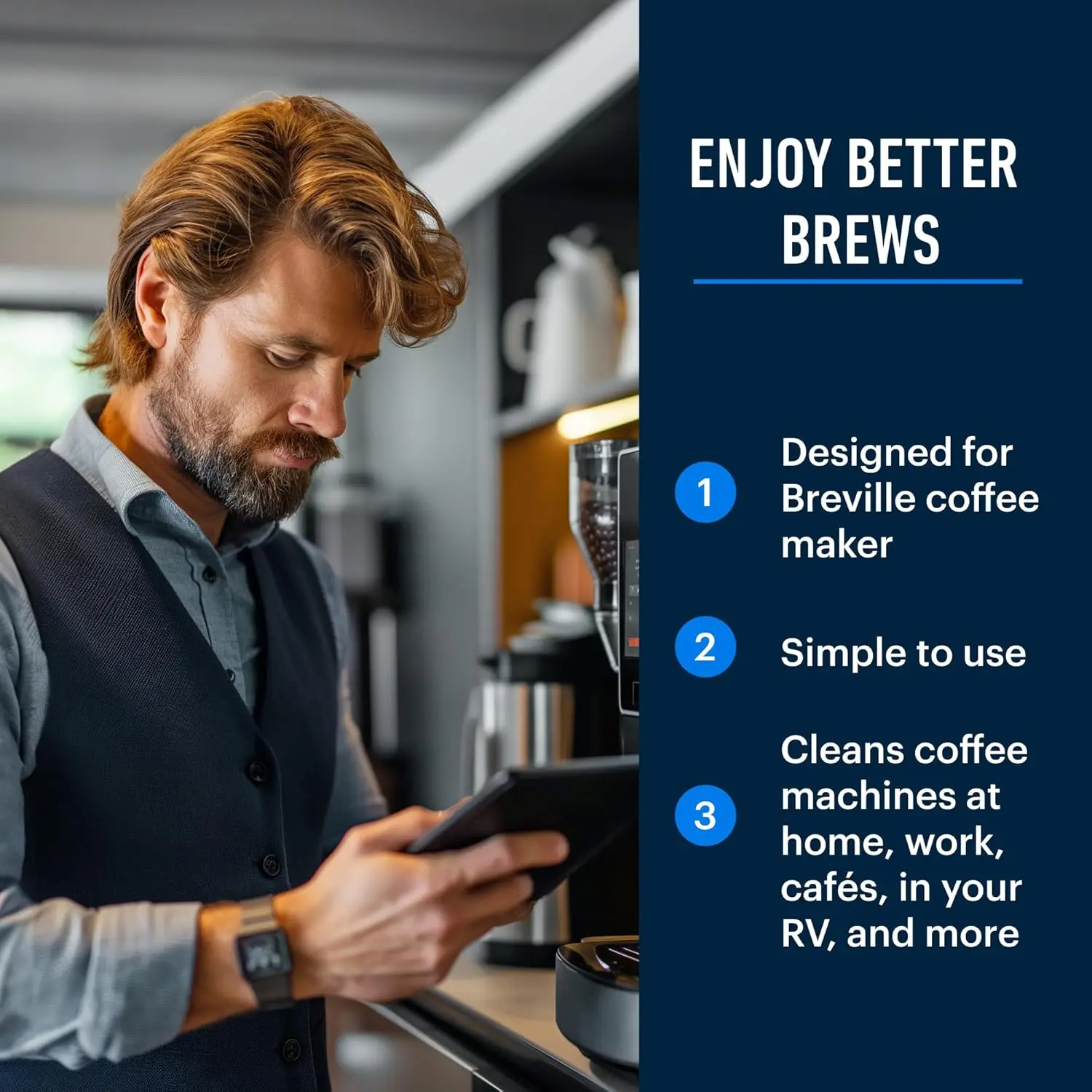 50-teilige Reinigungstabletten für Espressomaschinen, kompatibel mit Breville Barista Express, Pro, Touch, Oracle, BES870XL, Kaffeereiniger – Detail 5