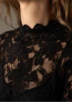 T-shirt élégant uni à manches longues ajouré pour femme, coupe ajustée élastique, décontracté, pour les fêtes et le quotidien 4