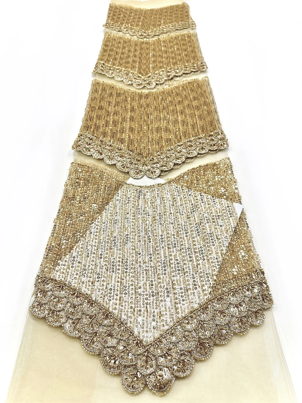 

Mccarthy 2026 Luxury Beads Lace African High Quality 5 Yards Handmade beads Sequins Fabric Nigeria For Evening Party Dress