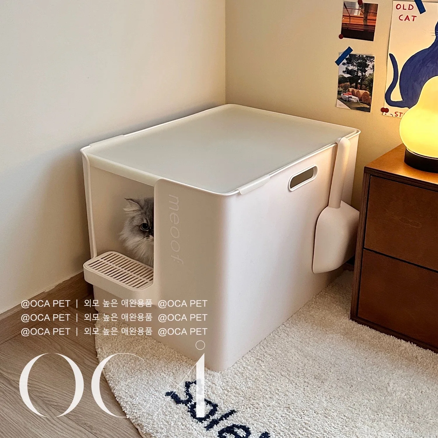 

Cat Litter BoxFully Enclosed Oversized Cat Litter Box For Large Cat Kitty Litter Pan Anti Odor Toilet Cat Sandbox Pet Supplies
