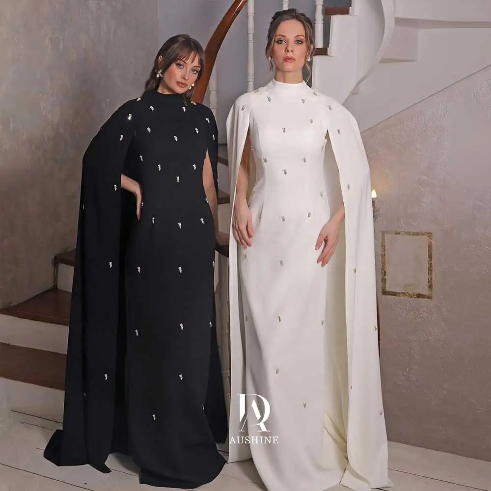 Aushine Dress Luxury Birthday Evening Dress Floor Length Full Sleeves Summer Elegant Wedding Party Gowns For Women Arab 2024Fu