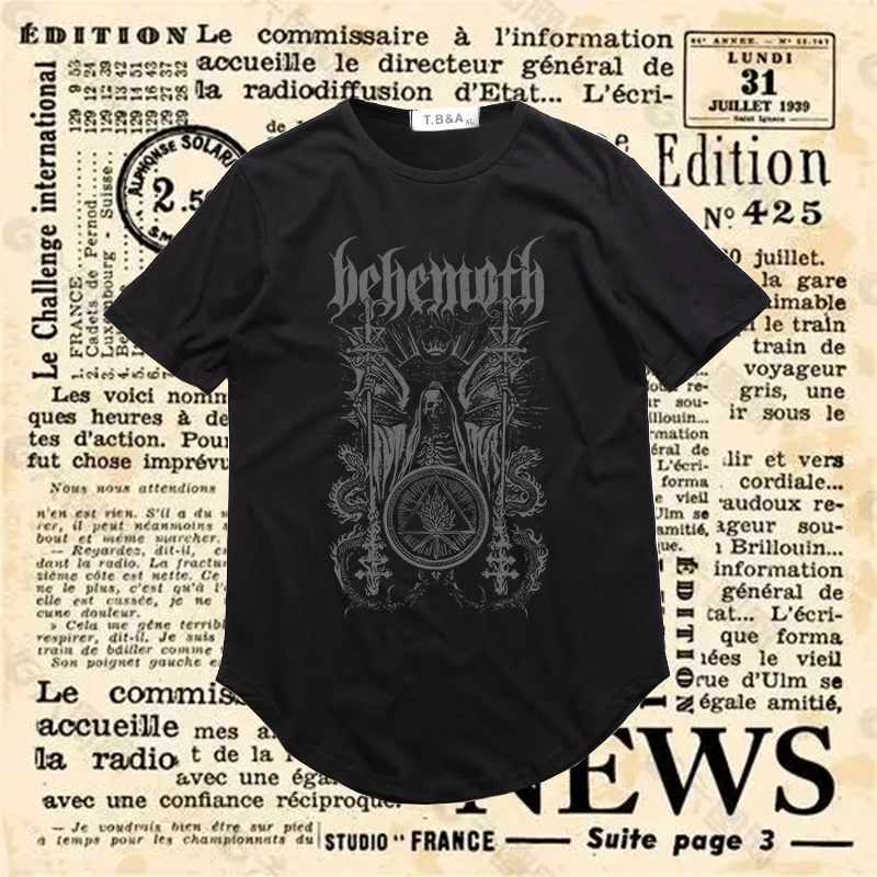 Gothic Creative Comic Pattern Printing T-shirts Women Hip Hop Harajuku Aesthetics Tee Black Metal Rock Dark American Vintage Top