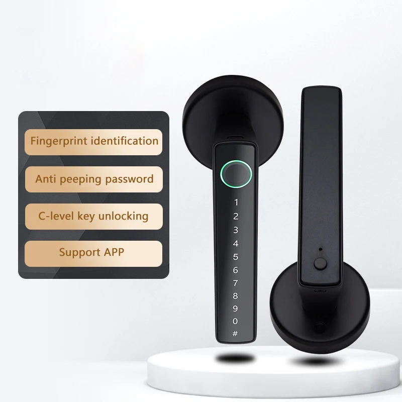 

K5 Smart Home Password Lock Fingerprint Door Lock Digital Electronic Lock With Password/Key/IC Card/ Smartlife/ Tuya APP Unlock