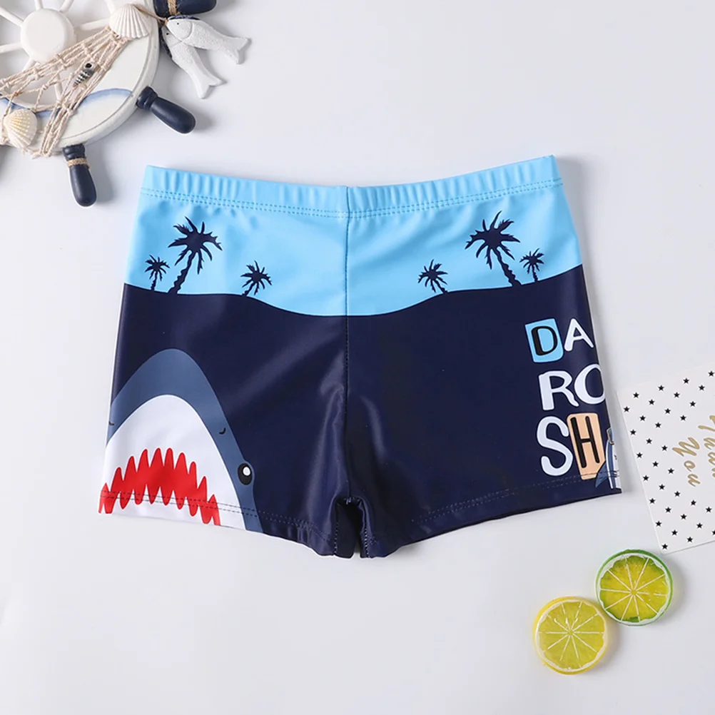 

Shark Style Cartoon Pattern Boys Beach Shorts Xxl Size Breathable Quick Drying Swimming Surfing Casual Kids Shorts