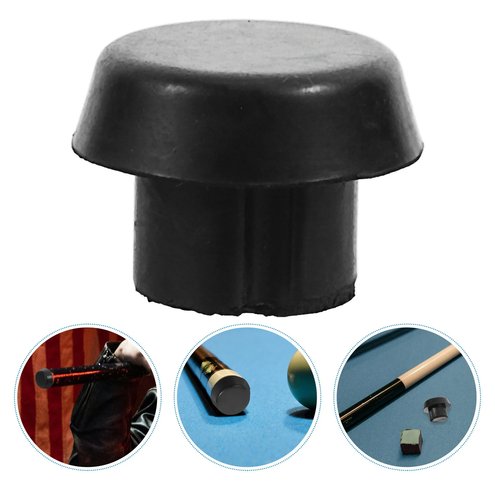 

Billiard Cue End Cap Cue Back Plug Stopper for Pool Snooker Cues Replacement Repairing Part Easy Install Storage Protective