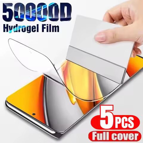 5Pcs Samsung Galaxy S10 To S23 Ultra FE Screen Protector Full Cover Hydrogel Film For Note 9 10 S21 Plus Models