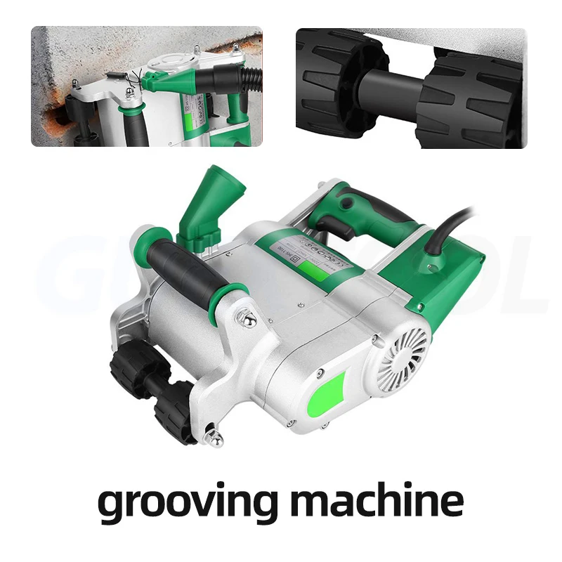 Slotting Machine Foam Brick Slotting Machine Lightweight Brick Wall One-Time Molding Dust-Free Adjustable Depth Slotting Machine