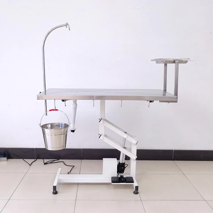 Quality manufacturer stainless steel surgical pet grooming operating table electric lifting vet surgery table for sale