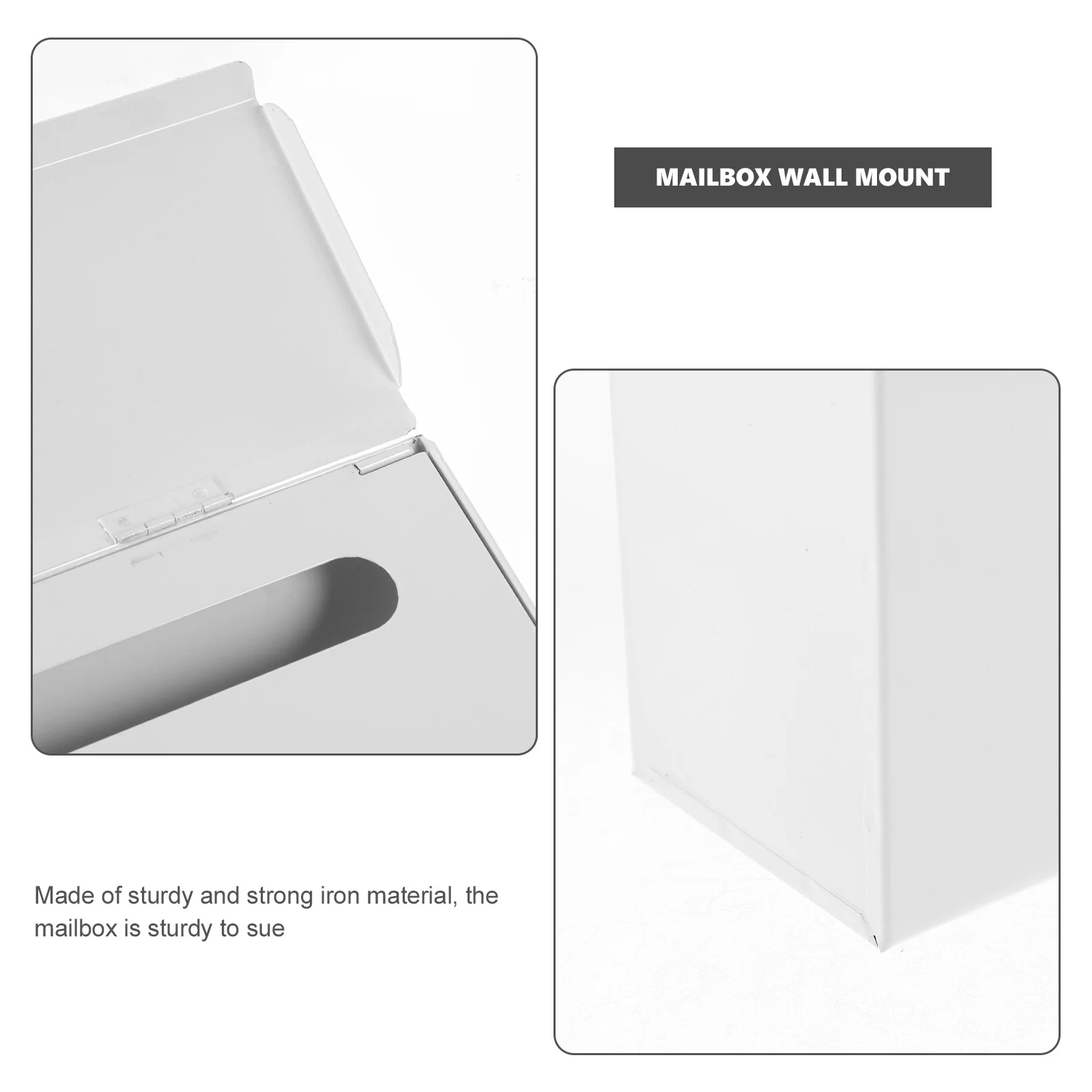 

Retro Iron Post Box Wall Mounted Mail Organizer for Envelopes Newspapers Complaint Letters Household Outdoor Metal Letter Box