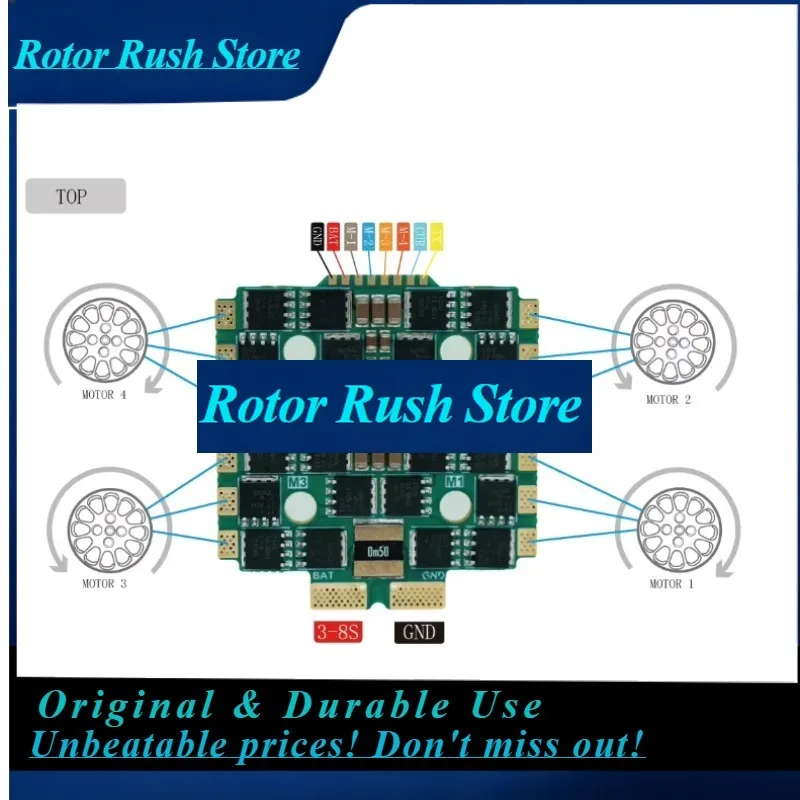 RoRuSNeutronRC Thunderbolt ESC Racing-Specific 20-Hole AM32 4-in-1 Electronic Speed Controller