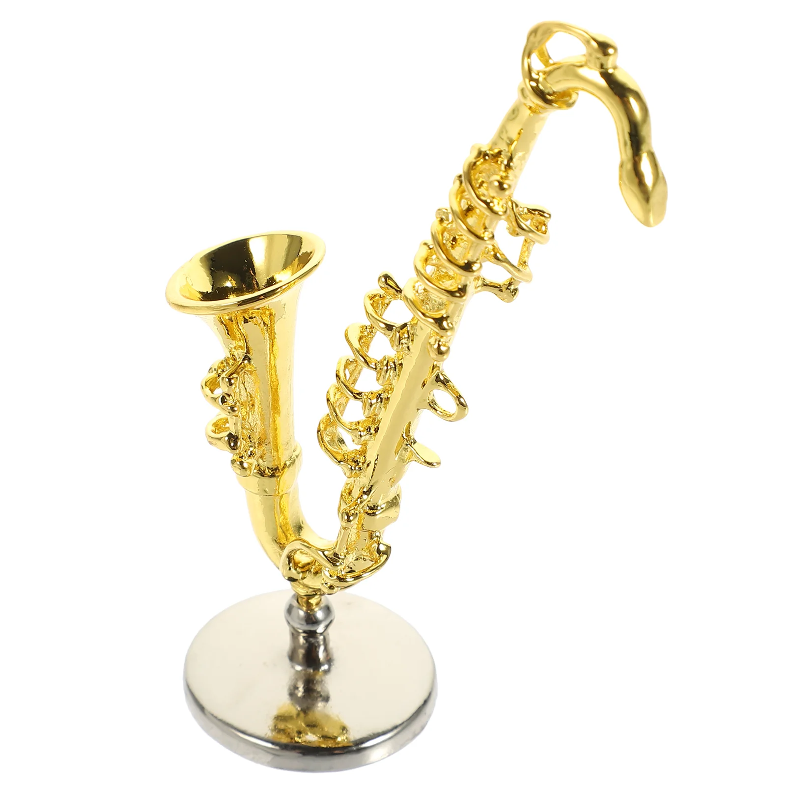 Dollhouse Accessories Miniature Saxophone Household Instrument Model Copper Pipe Small Simulated Alloy Decorative