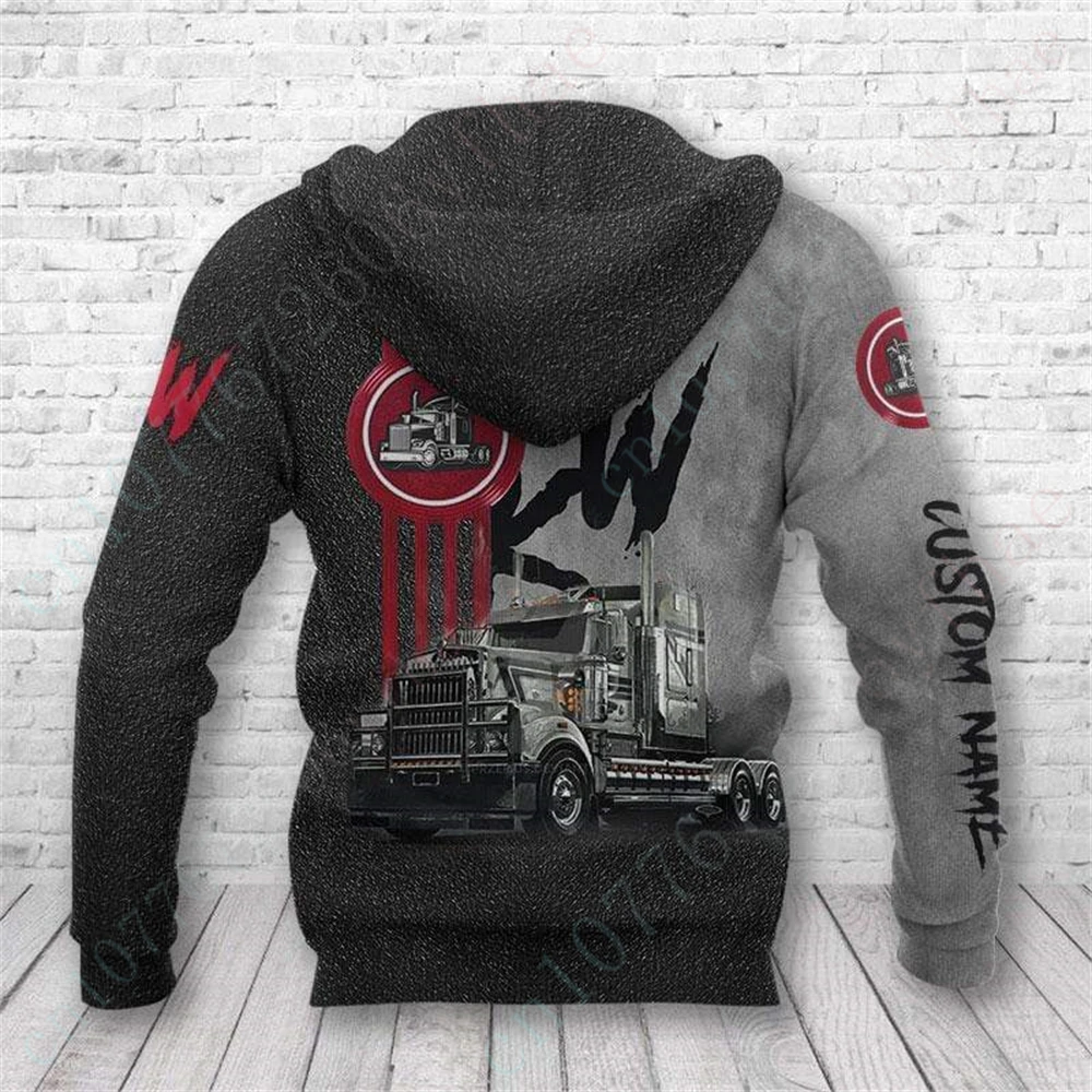 Kenworth Casual Hoodies For Men Women Essentials Pullover Harajuku 3D Printing Sweatshirt Unisex Clothing Anime Zip Hoodies Top