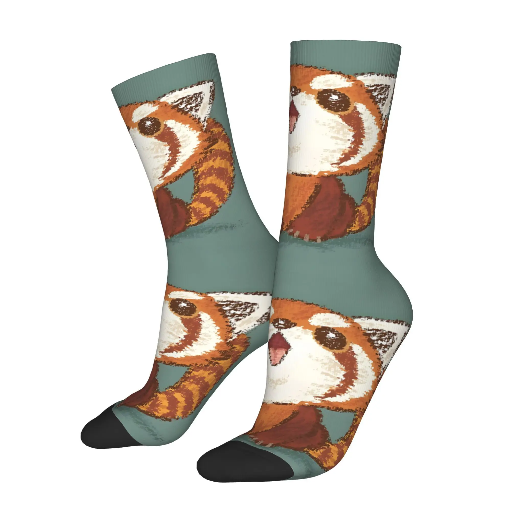 

Забавные носки для мужчин, красная панда, счастливый хип-хоп, винтажные, счастливые качественные, с принтом, носки для экипажа, бесшовный подарок