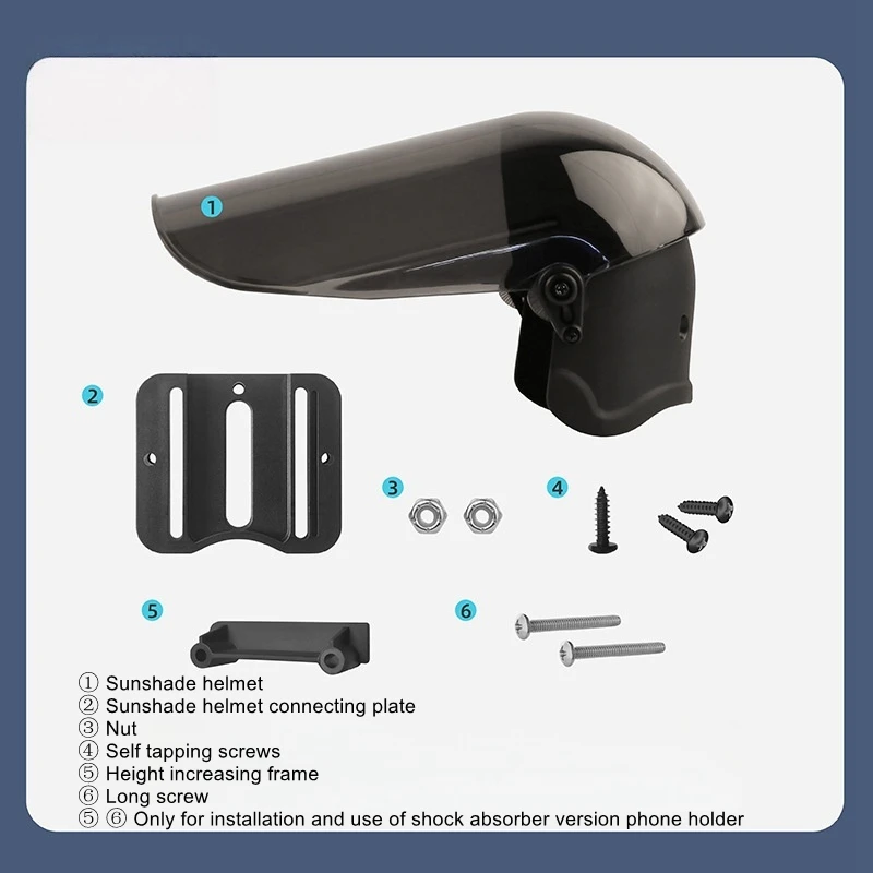 

Держатель для телефона для доставки мотоцикла Knight, удлиненный солнцезащитный шлем с держателем mecha Taurus