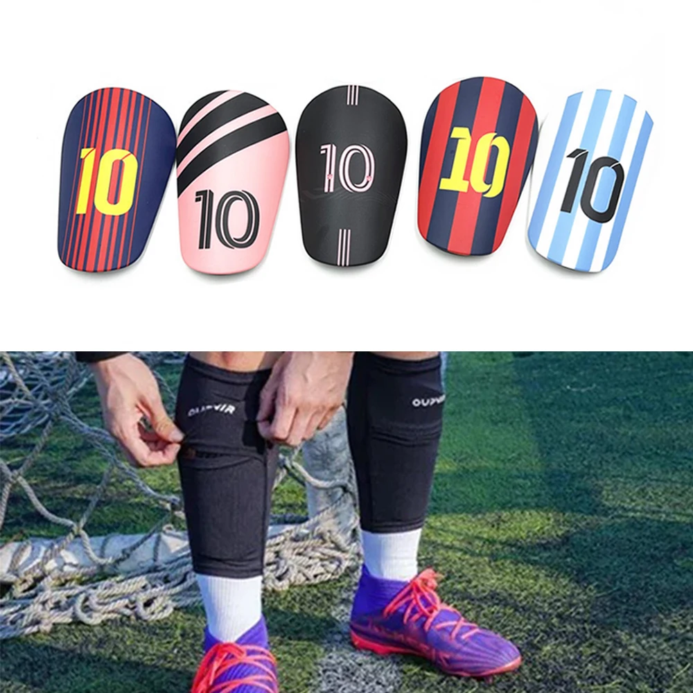1 par de espinilleras de fútbol XS, espinilleras de fútbol antideslizantes No.10 PBT + Mini espinilleras de EVA de 3mm, Protector de piernas deportivo, tamaños de 8-12cm