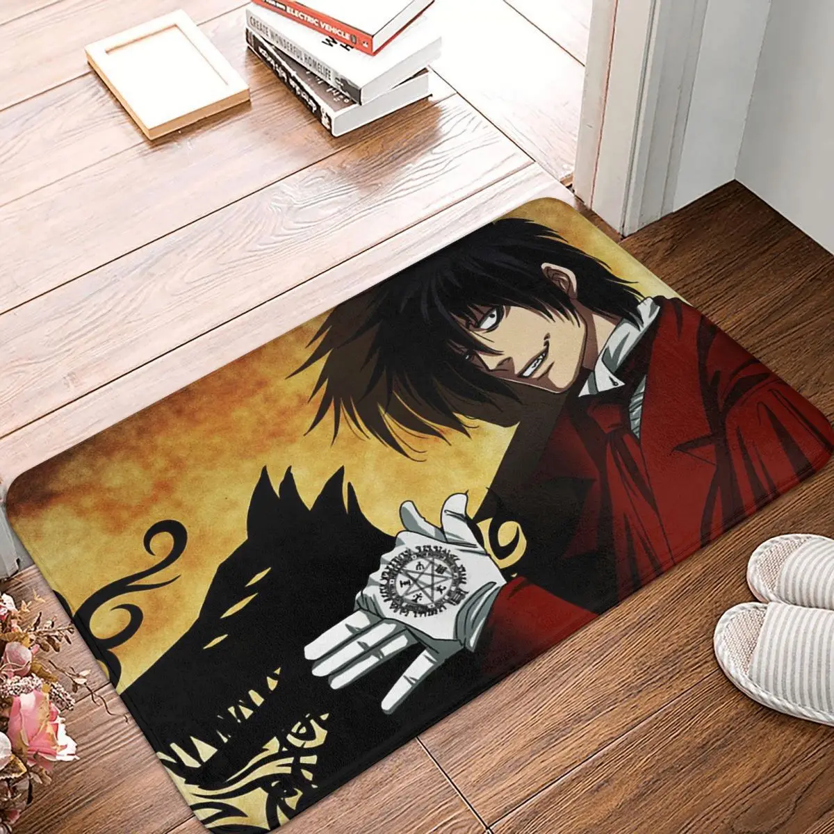 Japanese anime Hellsing Ultimate Anti-Slip Doormat Living Room Mat Pin En Hellsing Floor Carpet Welcome Rug Home Decor