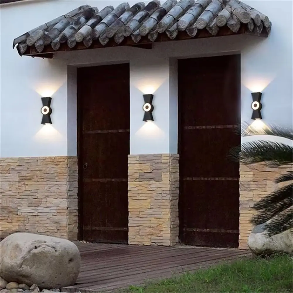 Waterproof LED Outdoor Wall Light Aluminum Alloy Housing Rust Resistant Waterproof Wall Sconce Soft Warm Light