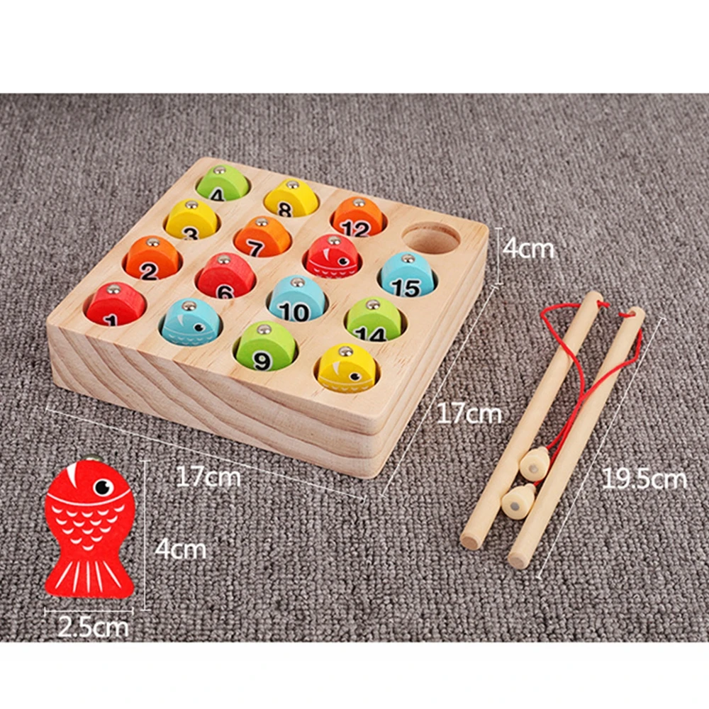 طفل ألعاب تعليمية أرقام الأسماك خشبية المغناطيسي الصيد مجموعة الأسماك لعبة تعليمية الصيد لعبة عيد ميلاد/هدايا عيد الميلاد الأطفال