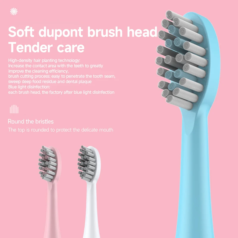 Electric Toothbrush for Adults Soft DuPont Bristle Portable Battery Endurance IPX6 Waterproof Intelligent Effective Oral Care