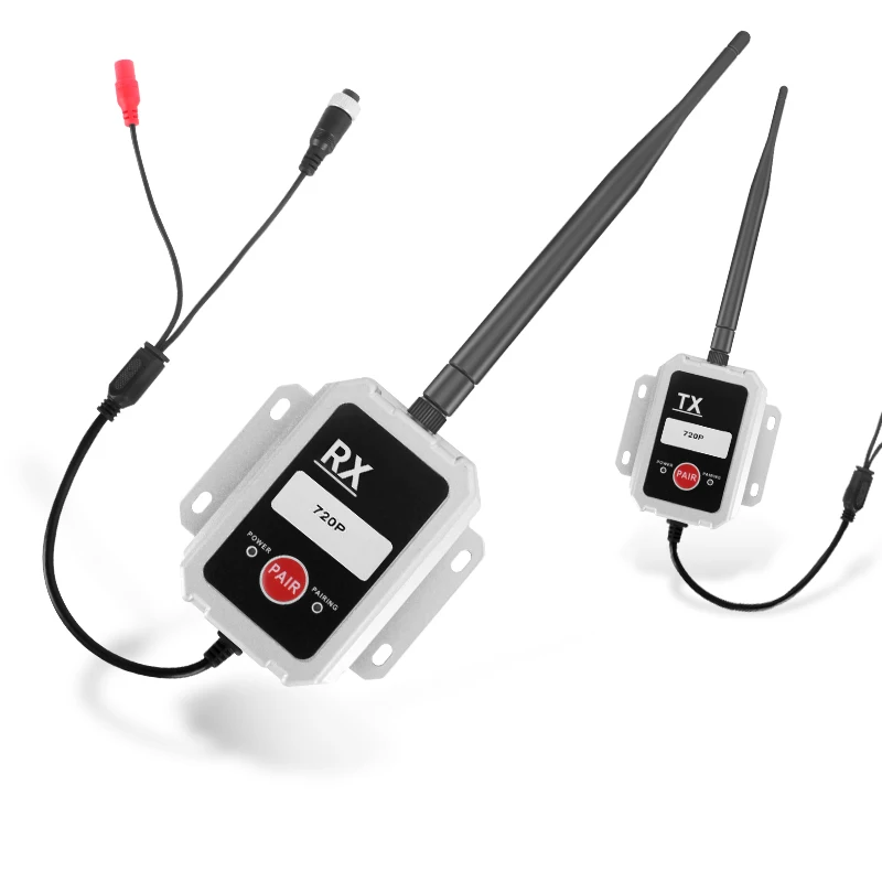 IP69 Waterproof AHD 720P Heavy Duty Wireless Transmitter & Receiver for Wired Car Backup Camera Reversing Monitor MDVR
