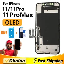 Сенсорный экран OLED для iPhone 11 Pro Max, дигитайзер в сборе для iPhone 11, экран дисплея, запасные части, 100% протестирован AAA +