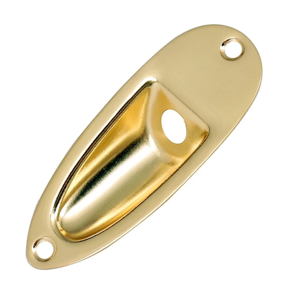 Metall Eingang Jack Buchse Platte Mit Schrauben Für ST Stil Elektrische Gitarre Chrom/Schwarz/Gold/Bronze/rot Kupfer Gitarre Zubehör – Detail 10